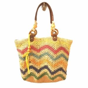 💥 MOVING SALE Fossil Hathaway Straw Chevron Bag